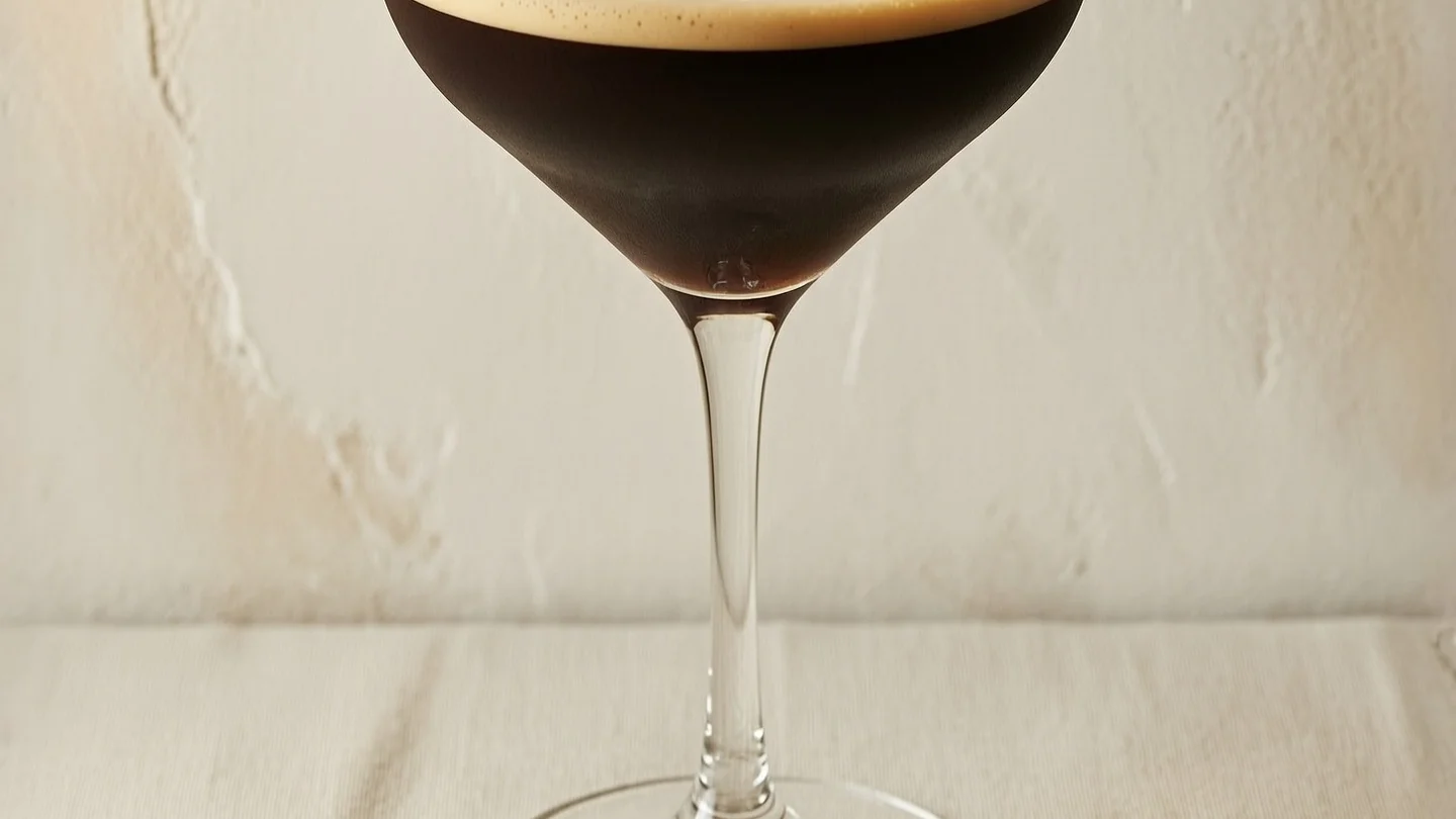 Espresso Martini cocktail with Elusa Coffee Liqueur