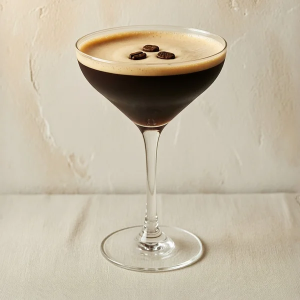 Espresso martini made with Elusa Blanche Armagnac and Elusa Coffee Liqueur