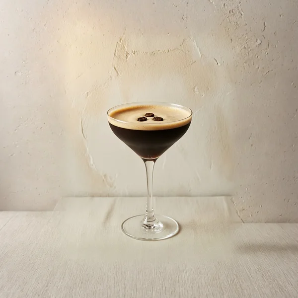 Espresso martini made without Kahlua using Elusa Coffee Liqueur