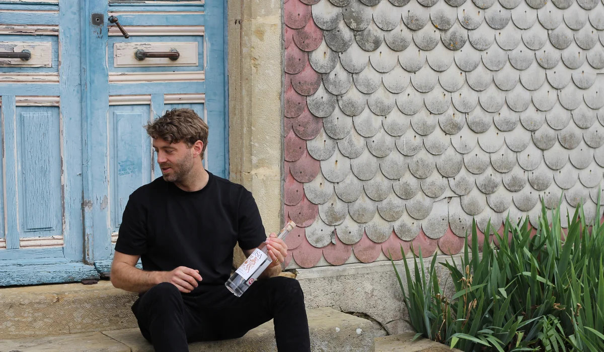 Will Perkins, founder of Elusa Drinks, at a chateau in Gascony
