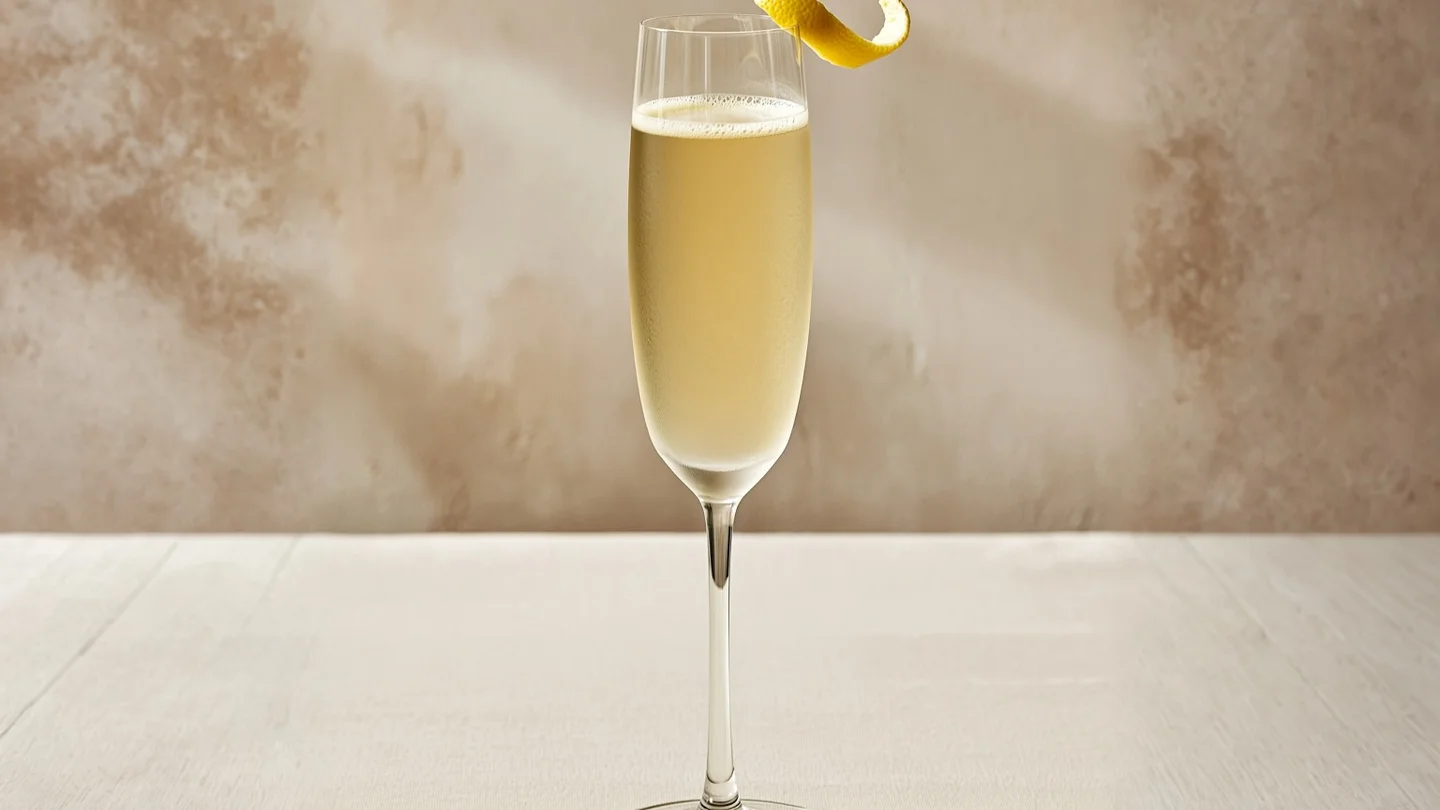 French 75 cocktail with Elusa Blanche Armagnac