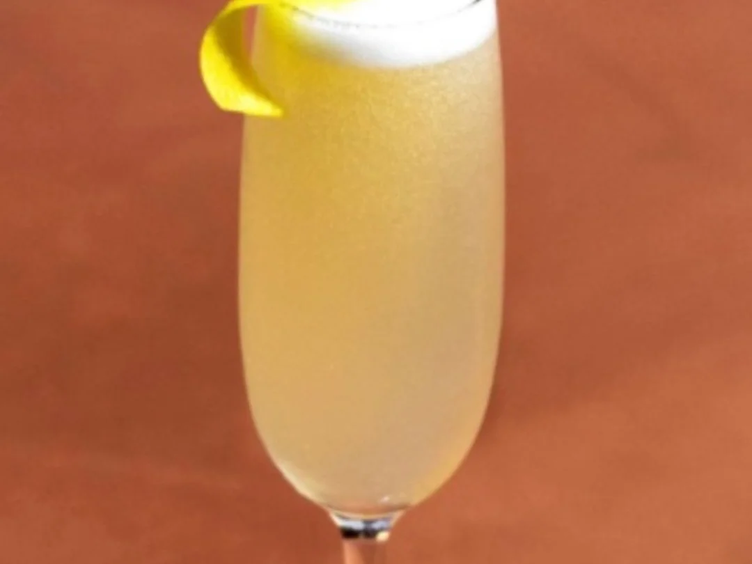 French 75 cocktail with Elusa Blanche Armagnac