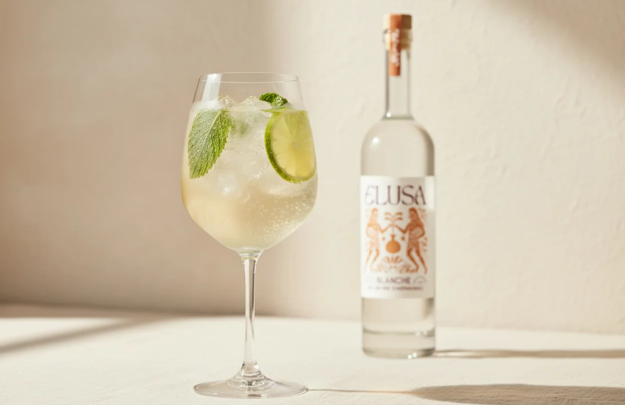Hugo Spritz cocktail with Elusa Blanche Armagnac