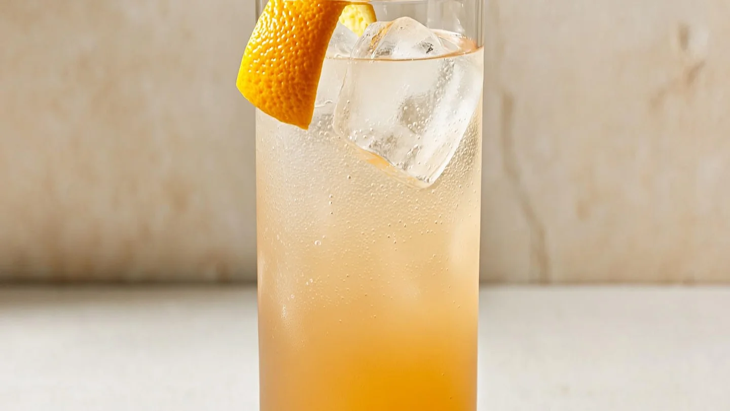 Orange & Soda cocktail with Elusa Orange Liqueur