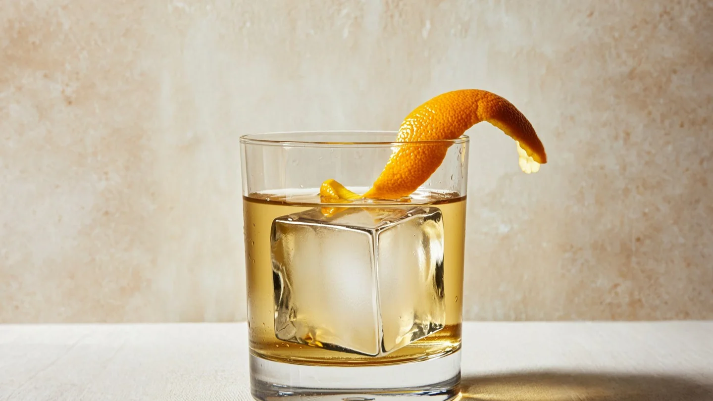 Orange Old-Fashioned cocktail with Elusa Orange Liqueur