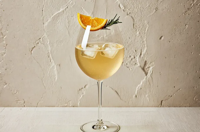 Orange spritz cocktail made with Elusa Orange Liqueur